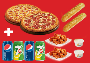 #8 Two Pizzas and Two Wings