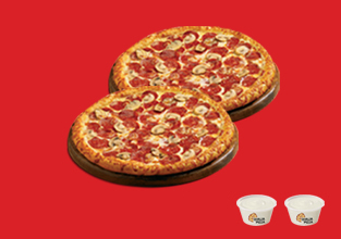 2 Medium Pizzas